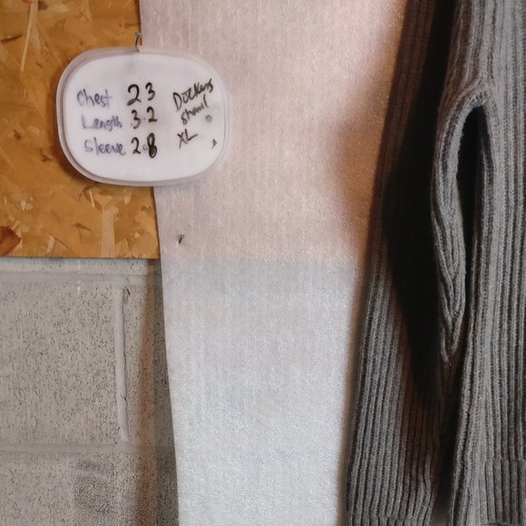 Classic Shawl Collar sweater gray long sleeve sweater size XL - Picture 6 of 10